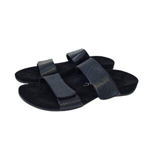 Vionic Womens Samoa Lizard Embossed Slip On Adjustable Sandals, Comfort, Slide,8